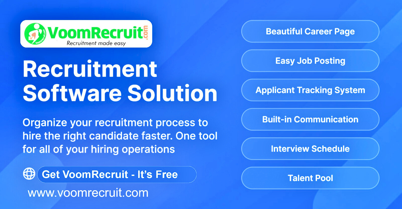 Voomrecruit.com Launches No-Code Feature To Help Companies,HR Stand Out In Today’s Employment & Candidate-Driven Market